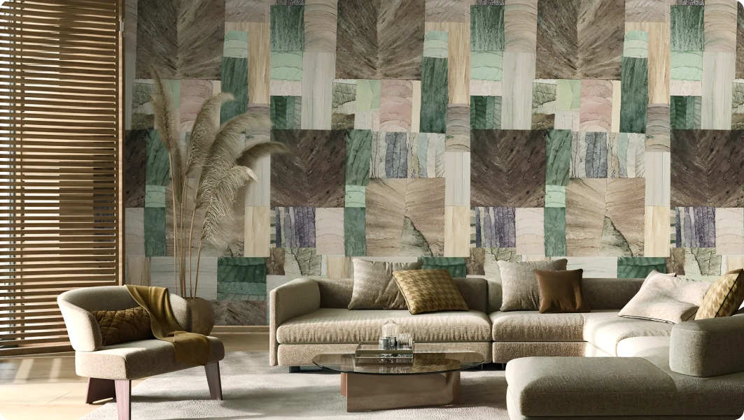 Wood green style wallpaper perfect for interior home